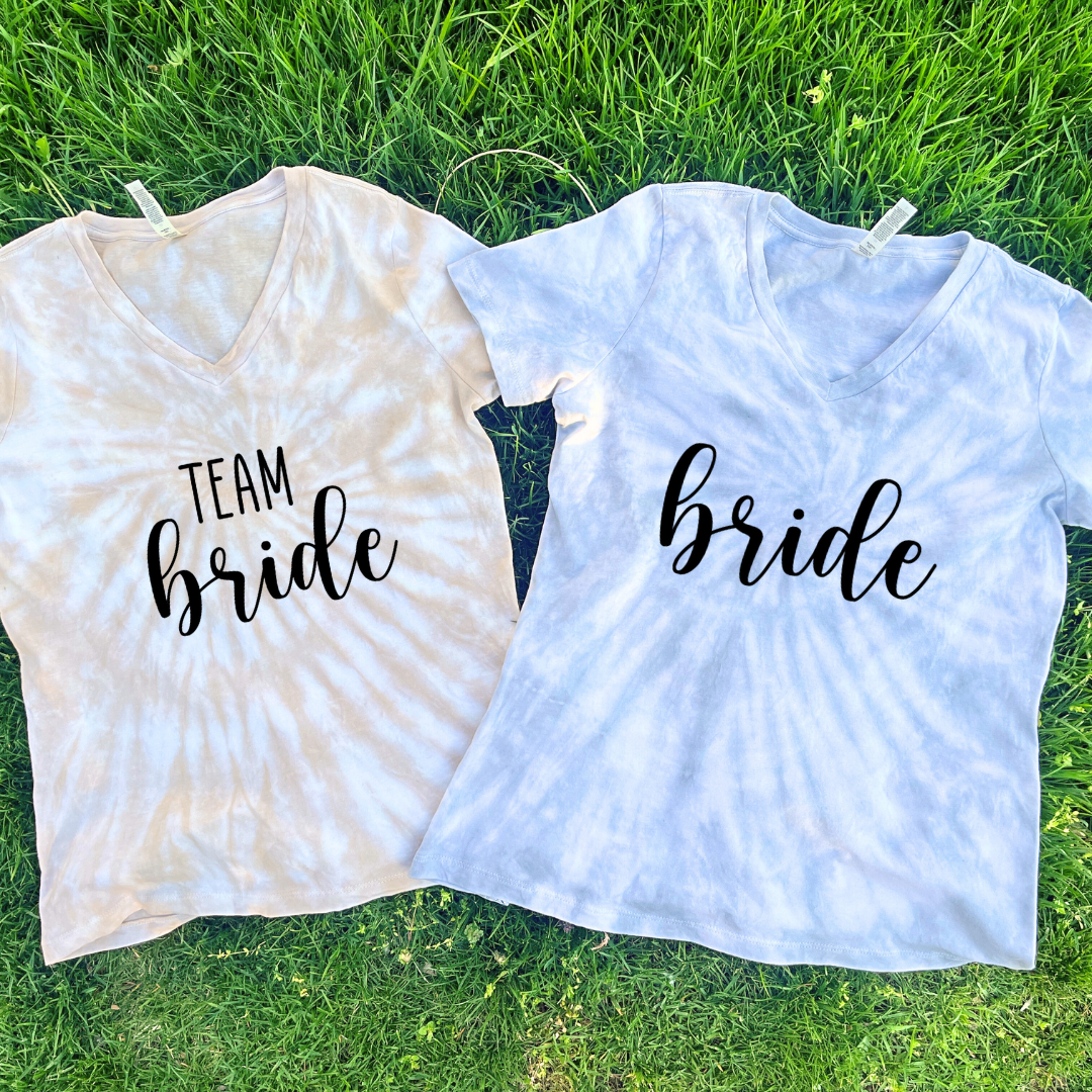 Adult Tie-Dye Short Sleeve Shirt - Team Bride