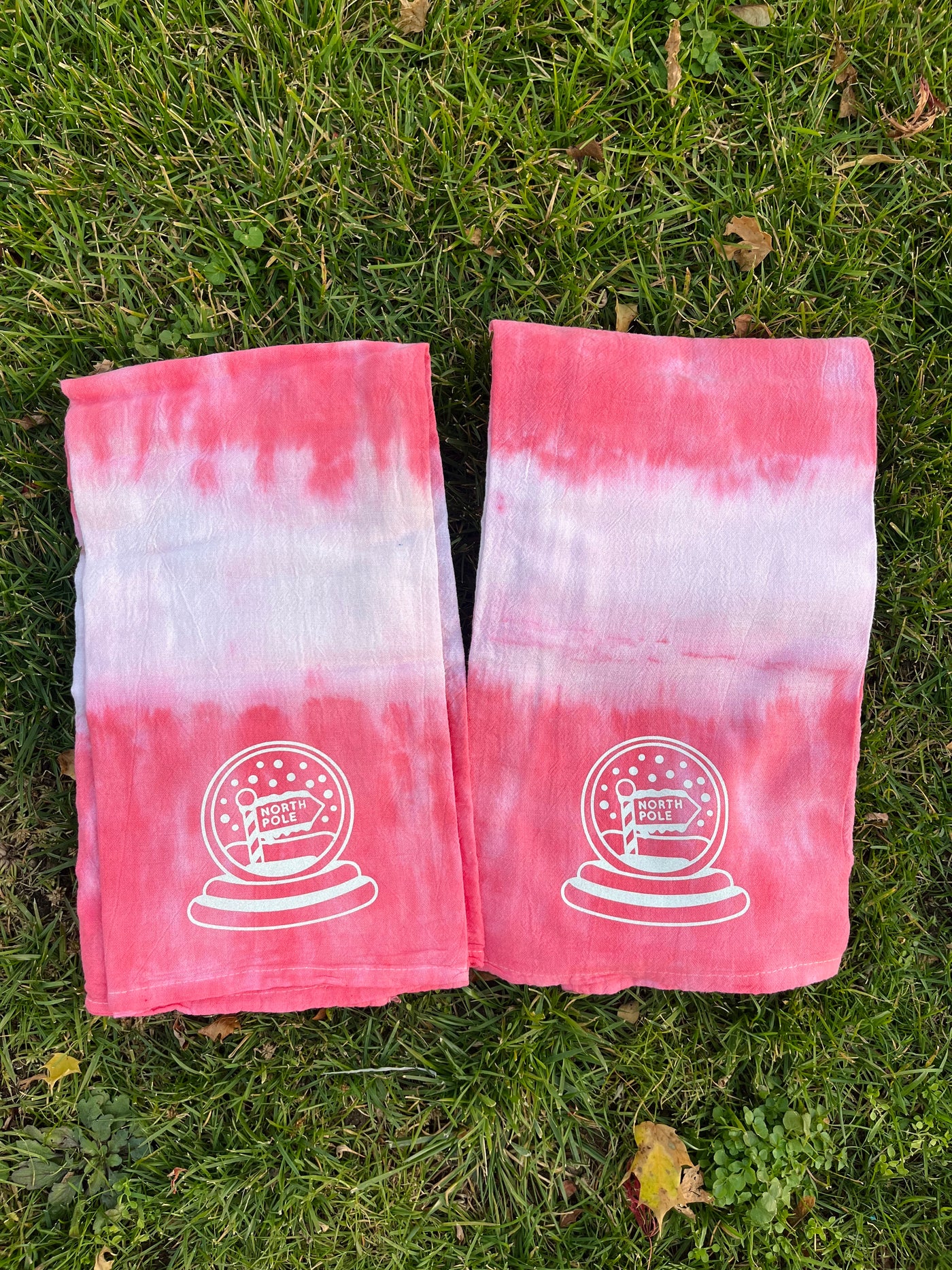 Holiday Tie-Dye Kitchen Towels - North Pole