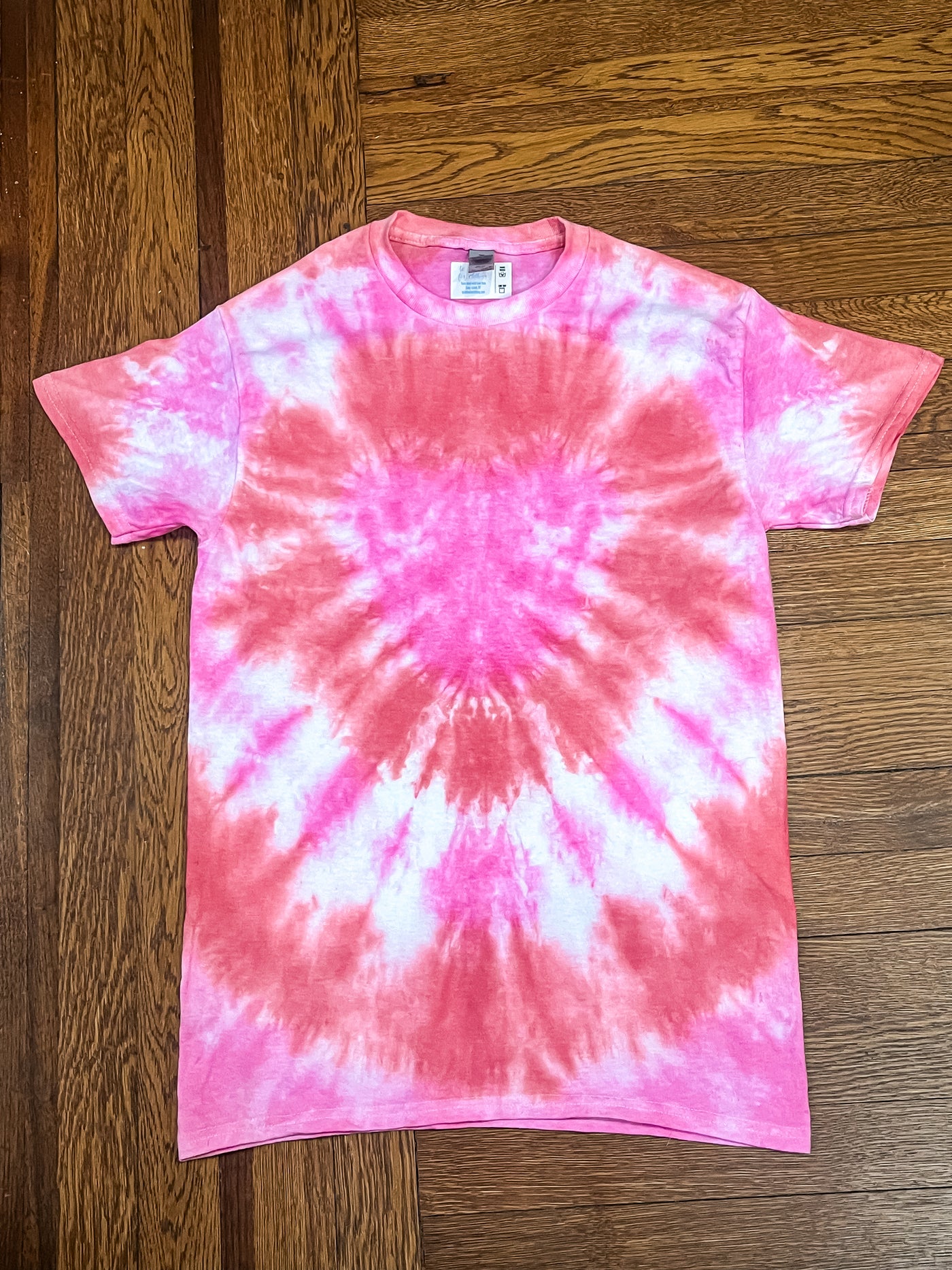 Adult Tie-Dye Short Sleeve Shirt - Heart Pattern