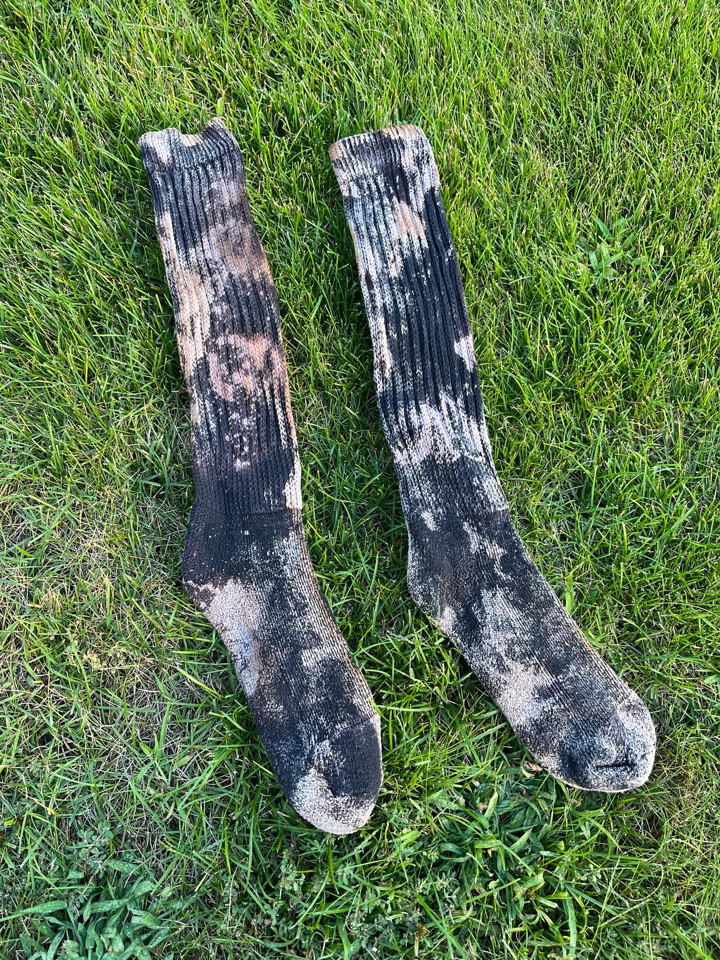 Adult Bleach Dye Slouch Socks