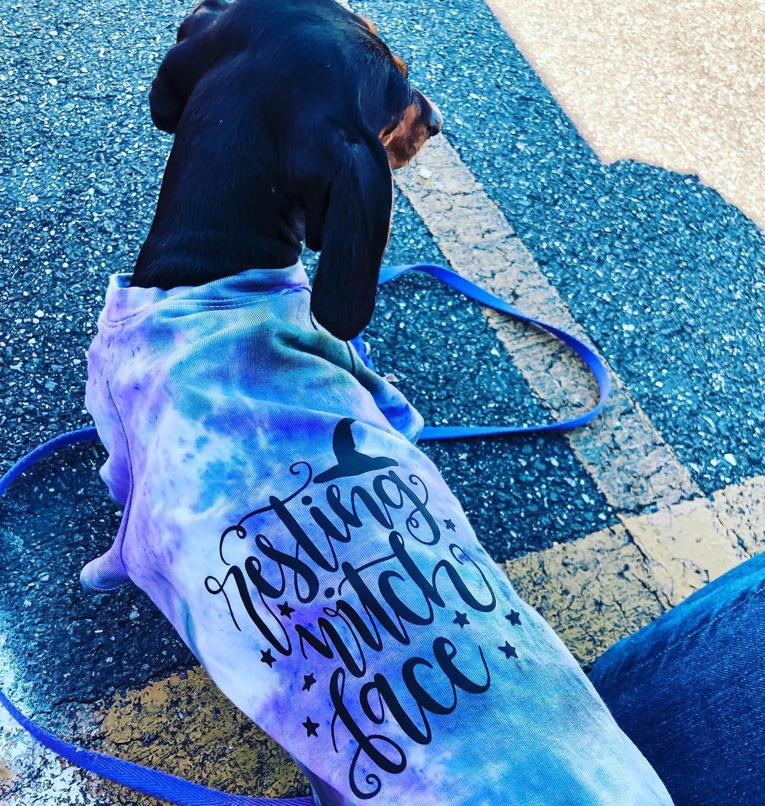 Tie-Dye Shirt for Pets - Resting Witch Face