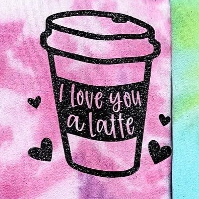 Child Tie-Dye Crewneck Sweatshirt - I Love You a Latte