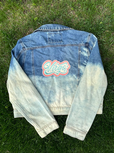 Adult Bleach Dye Denim Jacket - Zodiac