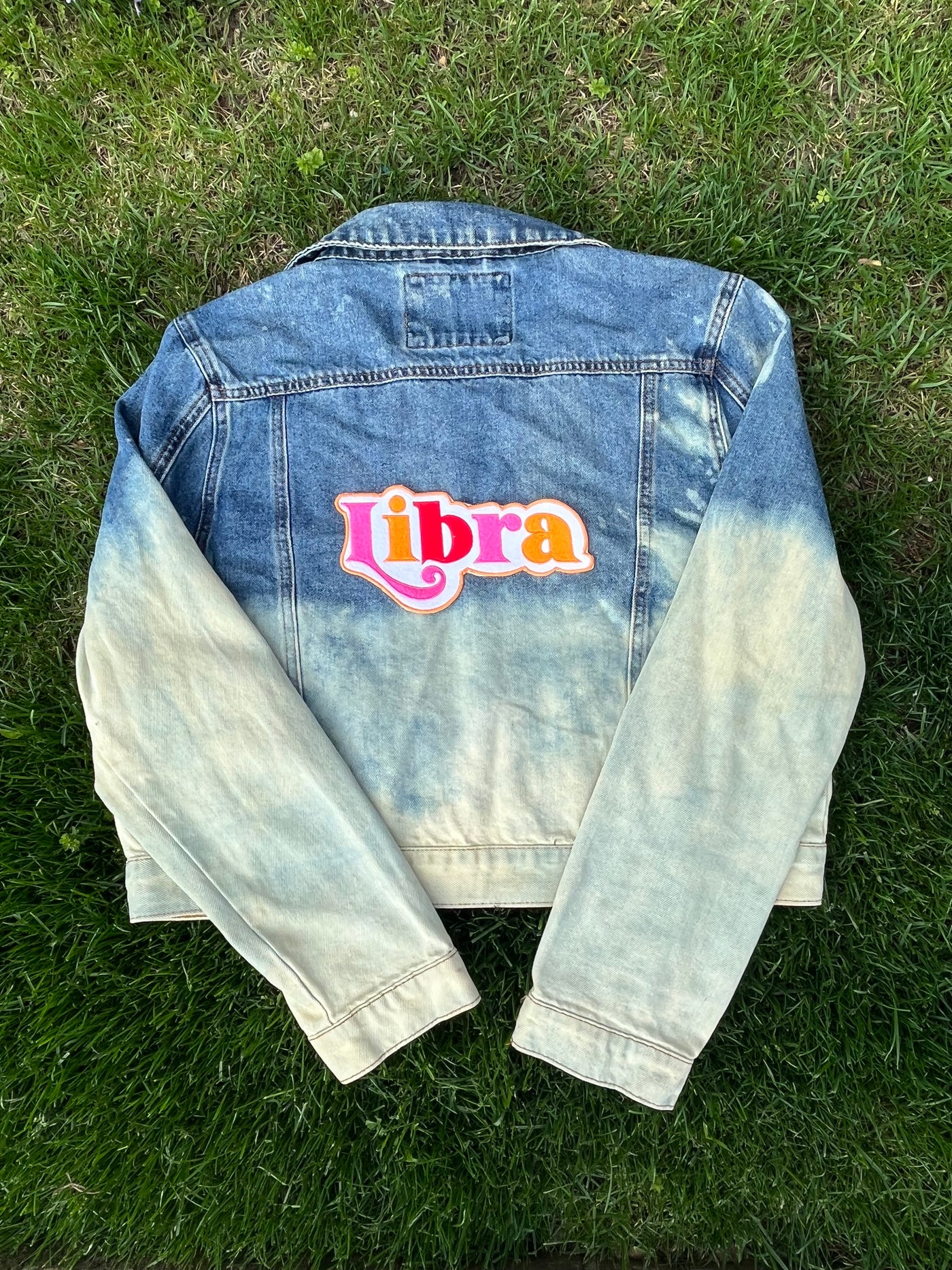 Adult Bleach Dye Denim Jacket - Zodiac