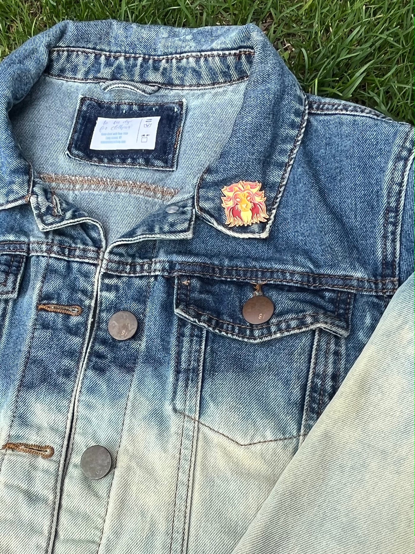 Adult Bleach Dye Denim Jacket - Zodiac