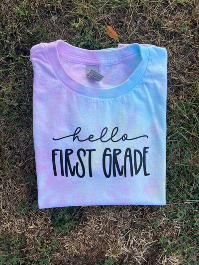 Child Tie-Dye Short Sleeve Shirt - Hello Grade