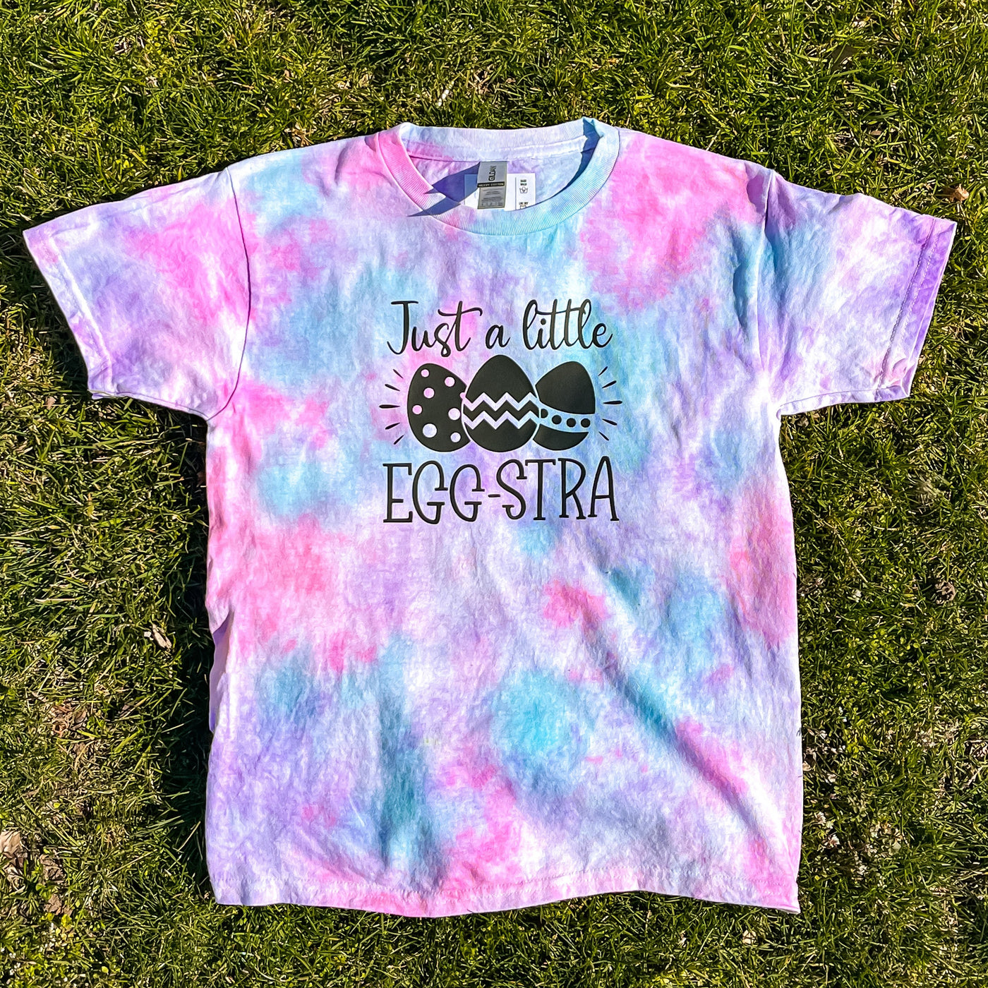 Child Tie-Dye Short Sleeve Shirt - Just a Little Egg-Stra