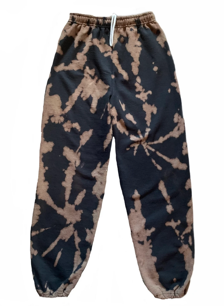 Bleach dye grey sweatpants sale