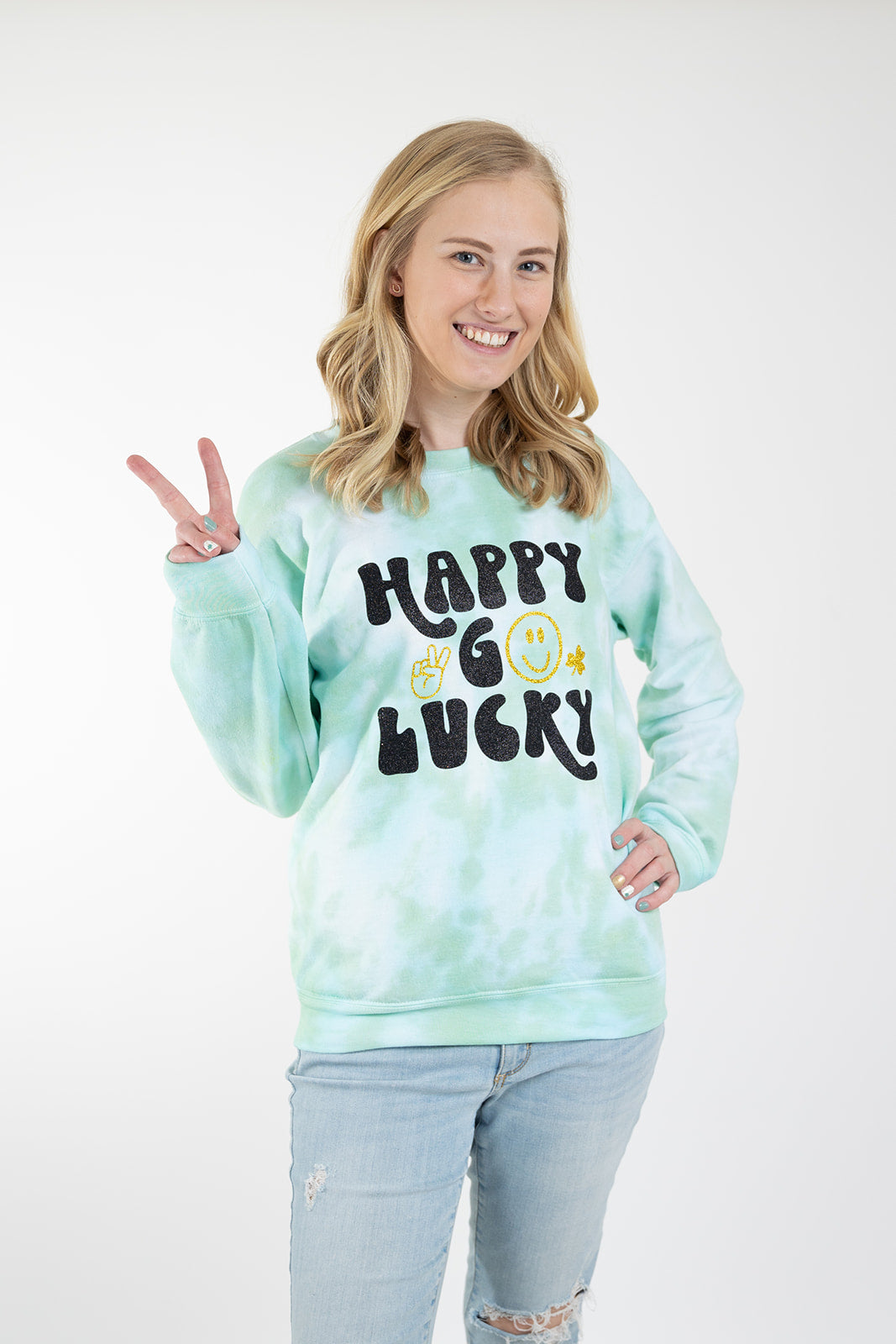 Child Tie-Dye Crewneck Sweatshirt - Happy Go Lucky